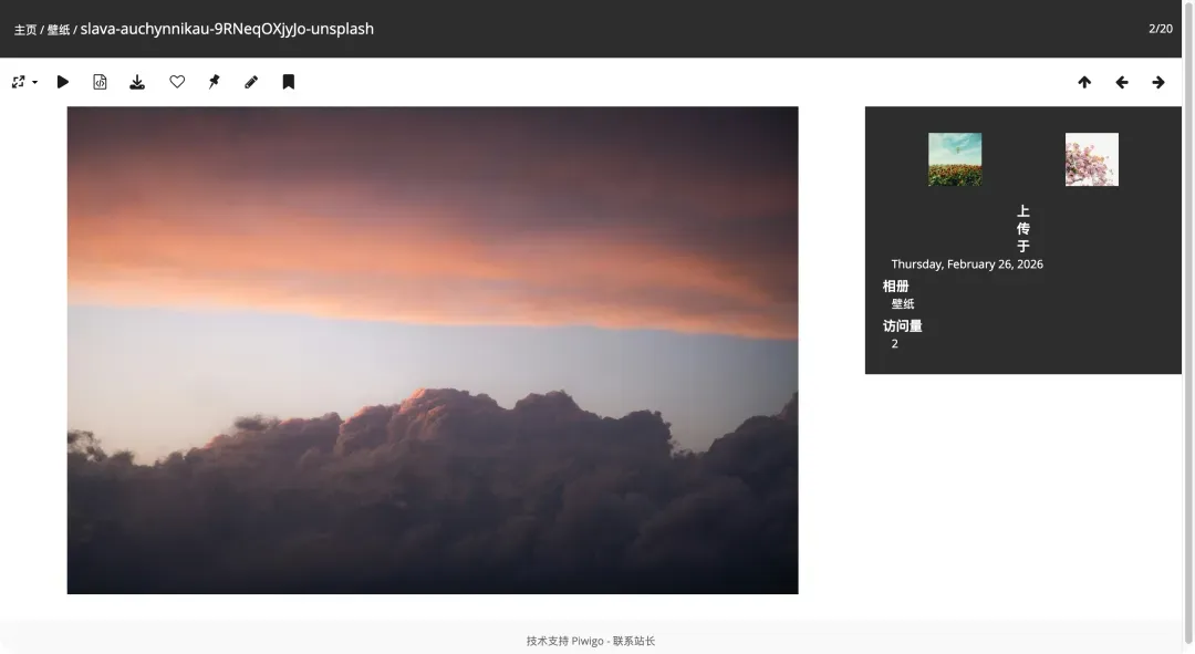 单张图片详情浏览页面