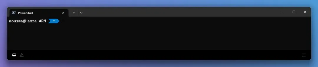 Screenshot of the agent status bar at the bottom of the terminal window