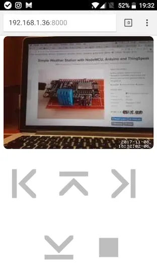 Web interface from mobile phone.