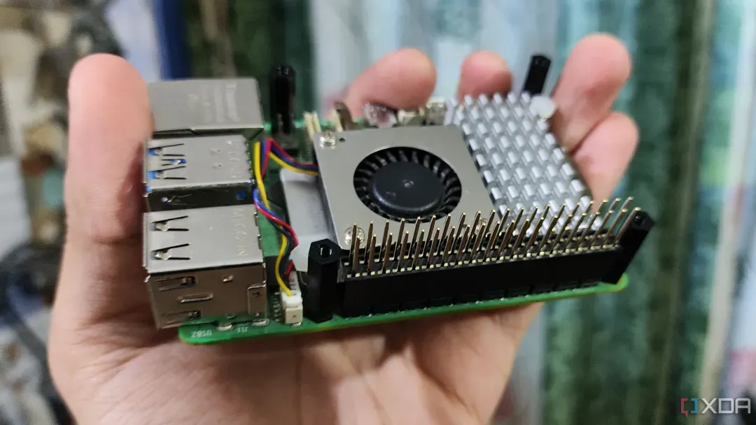 The Raspberry Pi 5 is small enough to easily hold it in your hand