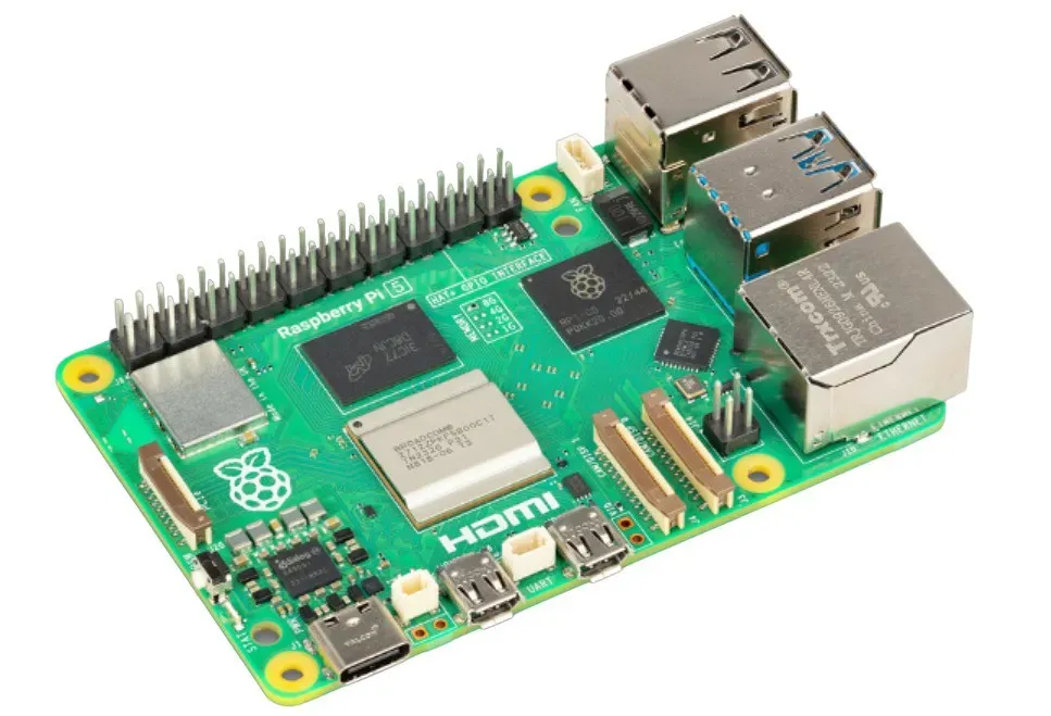 A render of the Raspberry Pi 5