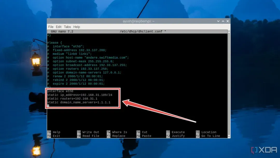 Setting a static IP for the Raspberry Pi